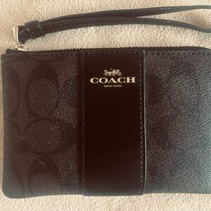 Coach Brown Wristlet Purse
